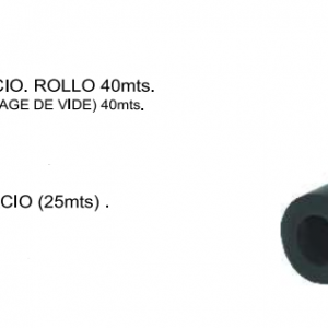 TUBO CAUCHO 11x22 PARA VACIO. ROLLO 25mts.