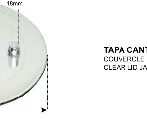 TAPA CANTARA TRANSPARENTE 2 SALIDAS