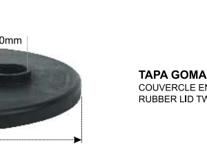 TAPA GOMA 2 SALIDAS 40mm