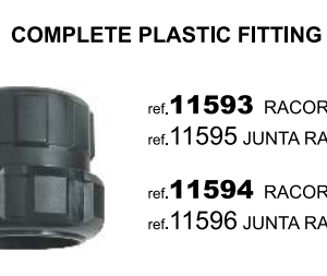 RACORD PLASTICO TUBO INOX 40mm