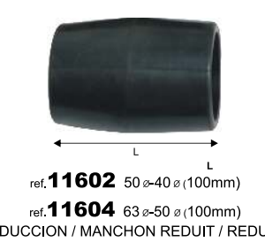 MANGUITO REDUCCION GOMA 50-40mm