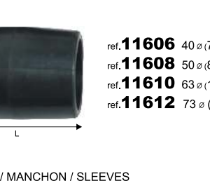 MANGUITO GOMA 75mm