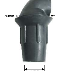 CODO UF. TUBO 63mm ENTRADA 76mm