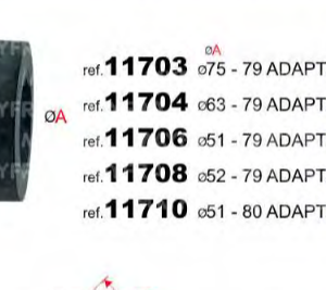 ADMISION 79/51mm UF. ADAPT. DE LAVAL
