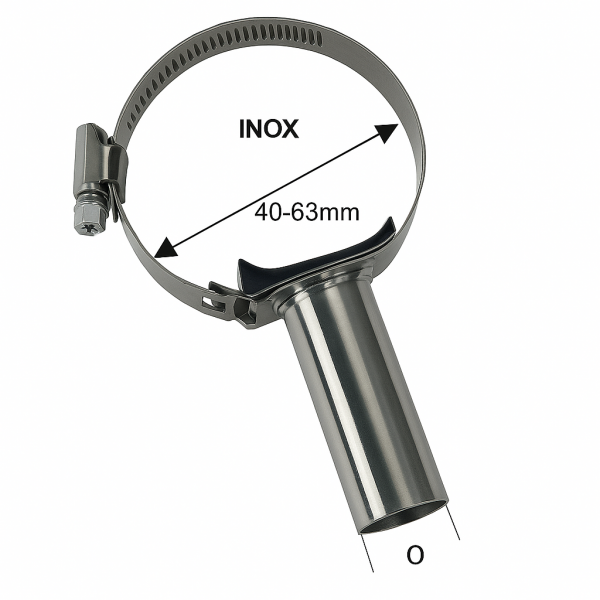 TOMA DE LECHE RECTA 22mm INOX (40/63mm)(OPCIÓN CAMBIAR A 50/70)