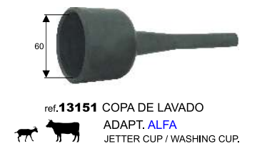 COPA LAVADO VACAS/CABRAS ADAP. ALFA