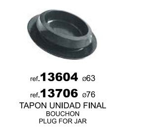 TAPON CAUCHO 63mm UF.