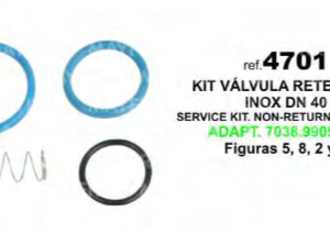 KIT VALVULA RETENCION INOX DN40 ADAPT. 7038.9905.050