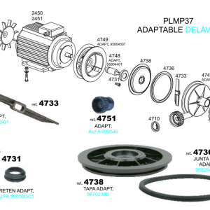 TAPA ADAPT. PLMP37 DE LAVAL  98702380