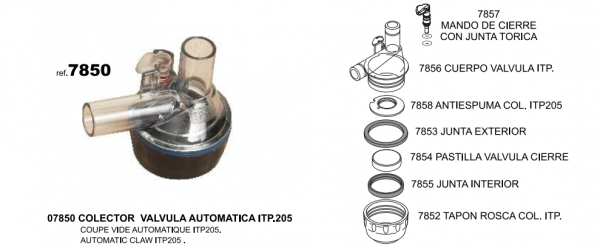 COLECTOR VALVULA AUTOMATICA (ITP 205) INTERPULS