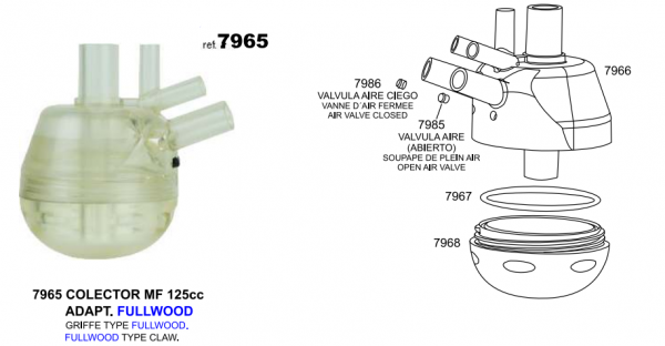 COLECTOR MF 125cc ADAPT. FULLWOOD